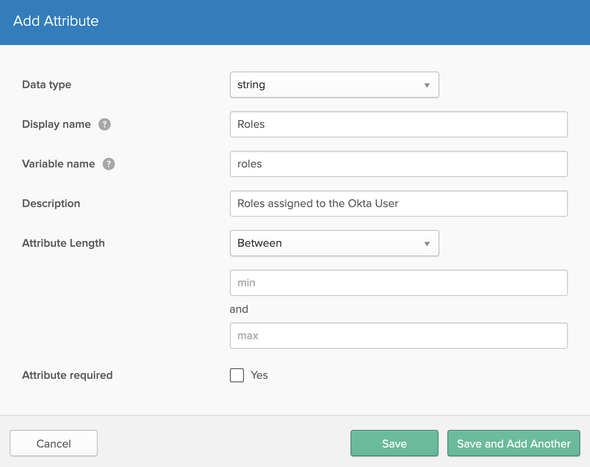 Role Attribute - Okta