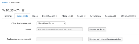 Credentials of WSO2ISKM Client