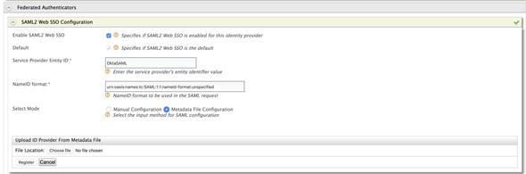 Federated Authenticator Configurations