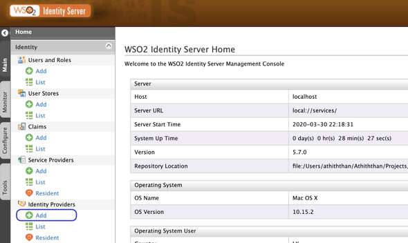Identity Provider Add