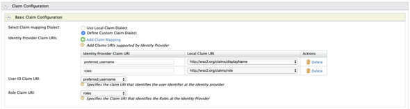 IDP Claim Mapping Configuration