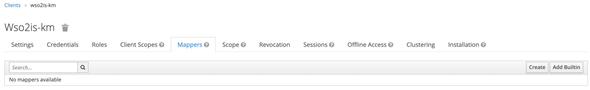 Mappers of WSO2ISKM Client - Keycloak