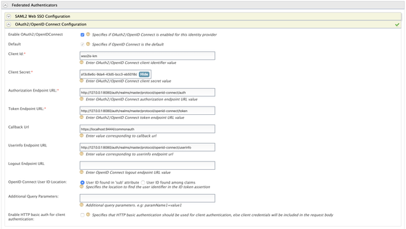 Federated Authenticator Configuration