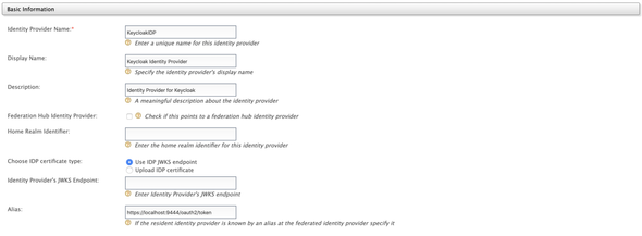 IDP Basic Information Configuration