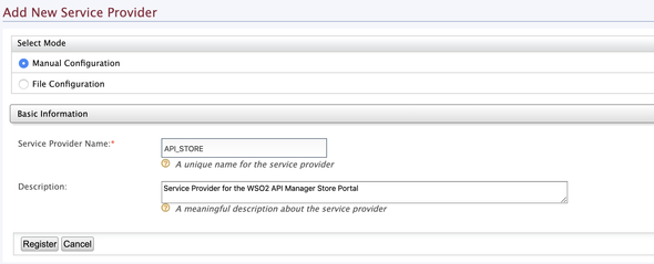 Register Service Provider